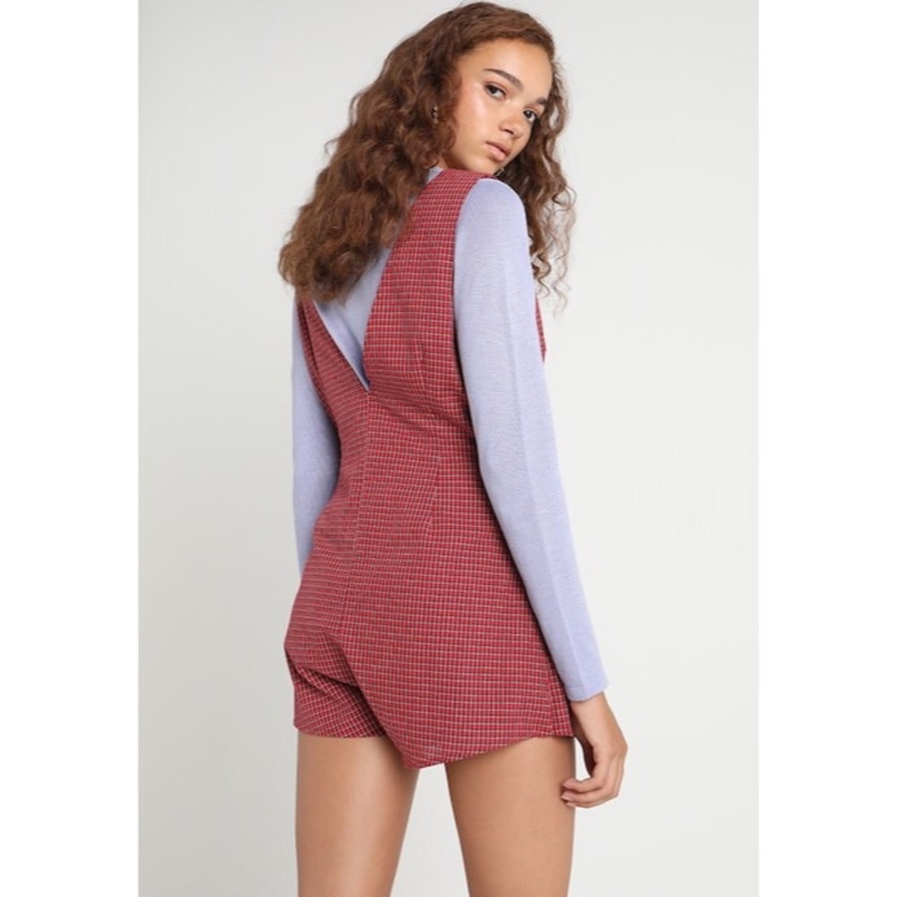 Honey Punch Plaid Check Romper - Picture 2 of 4